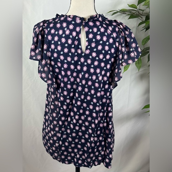 LOFT Multicolor Floral Knit Top - Picture 9 of 12